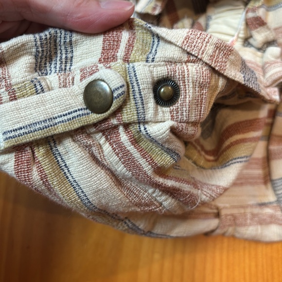 FREE PEOPLE XS Topanga Cotton Yarn Dye Shorts 2” Paper Bag Waist Cuffed - Picture 8 of 10